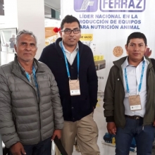 Da Multiavipor do Peru, os srs. Gustavo Abarca Rodriguez, Raul Quispe Estrada e Luiz Abarca.