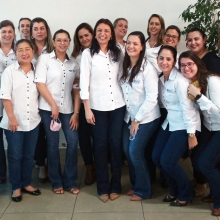 Com a equipe feminina da Ferraz