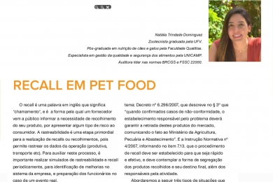 RECALL EM PET FOOD - Natália Trindade Dominguez para Pet Food Brasil