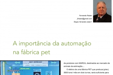 A importância da automação na fábrica pet - Fernando Raizer para Revista Pet Food Brasil